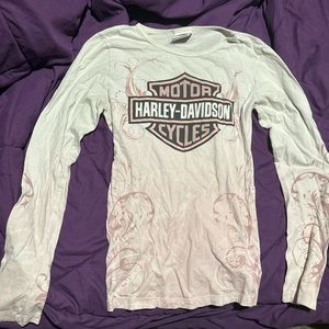 womens medium pink harley davidson shirt